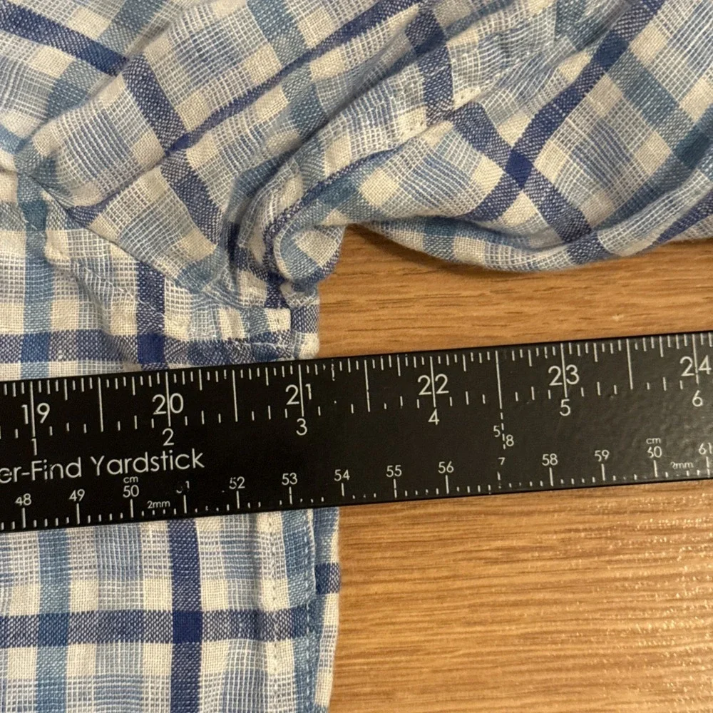 Banana Republic Shirt Men's Multicolor Medium Linen Camden Standard Fit‎ Preppy